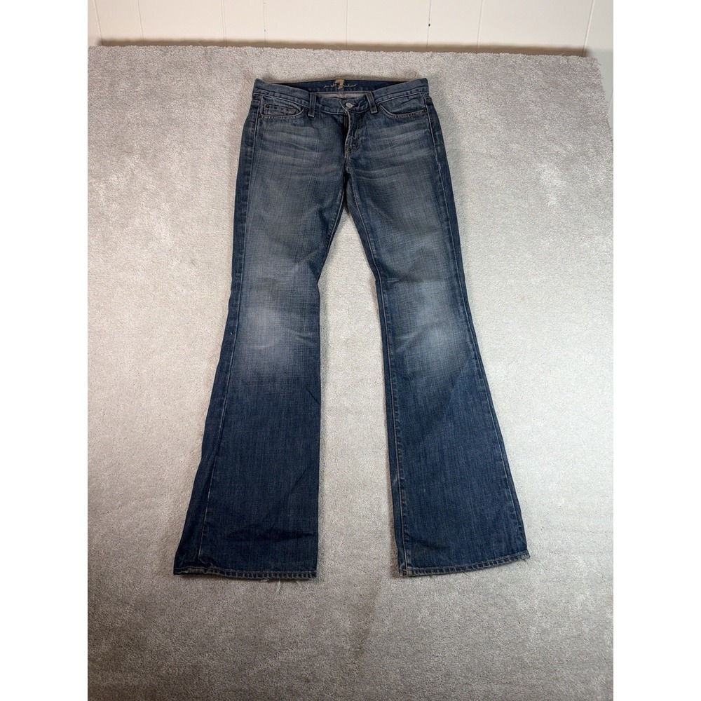 7 for all mankind women's jeans flare 28 low rise